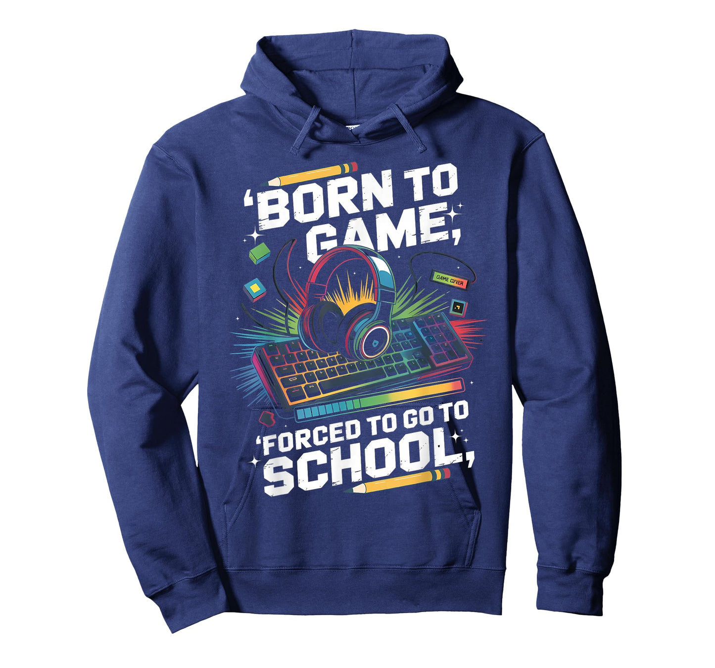 Born to Game Forced to Go to School Funny Back To School Boy T-Shirt