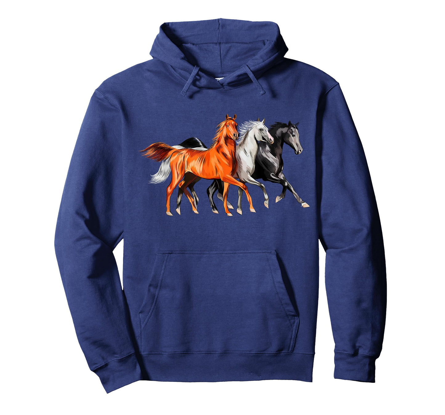 Cool 3 Wild Horses Running Around Vintage Novelty T-Shirt