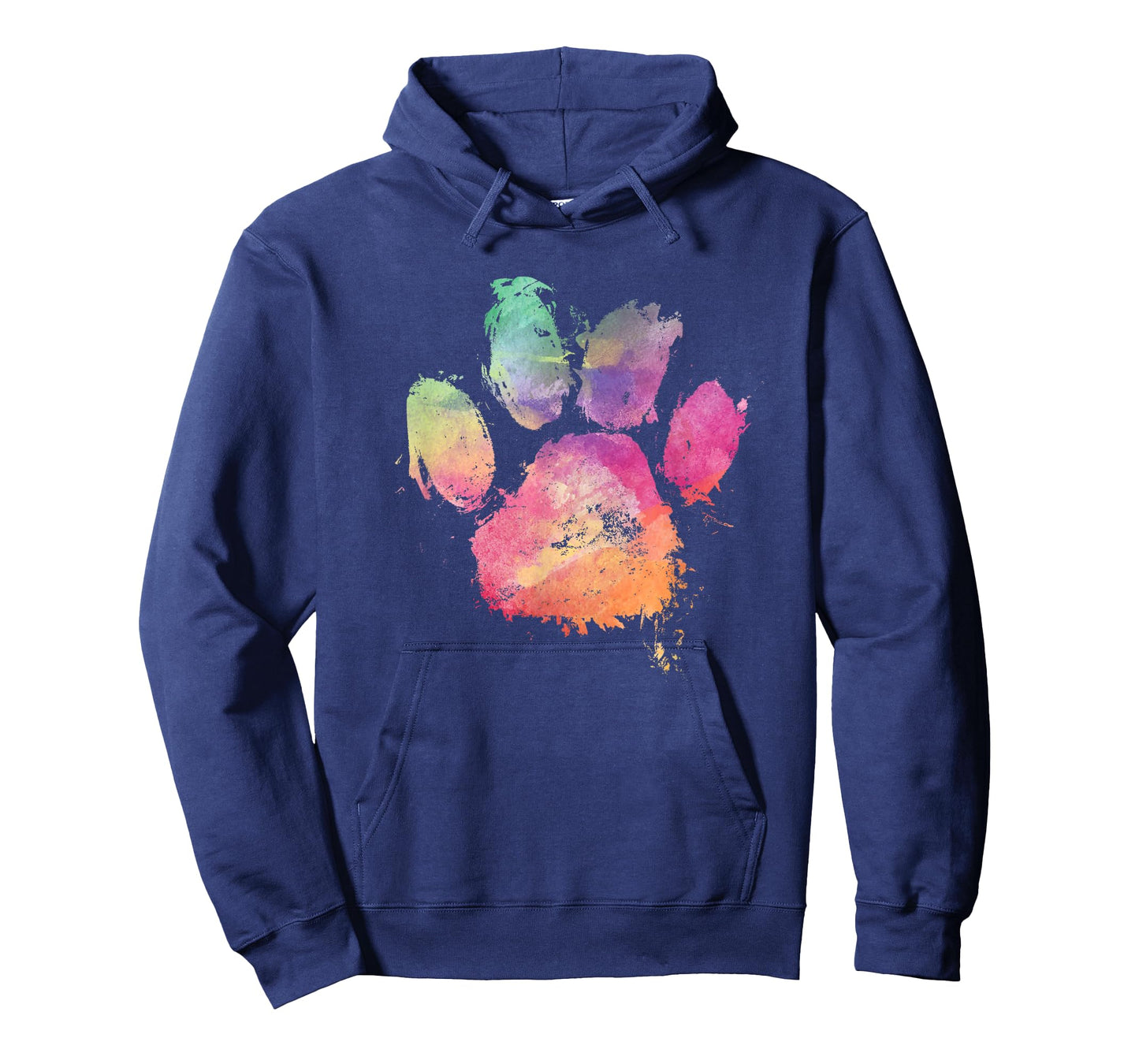 Cat Dog Paw Print Watercolor Rainbow Abstract Animal Lover T-Shirt