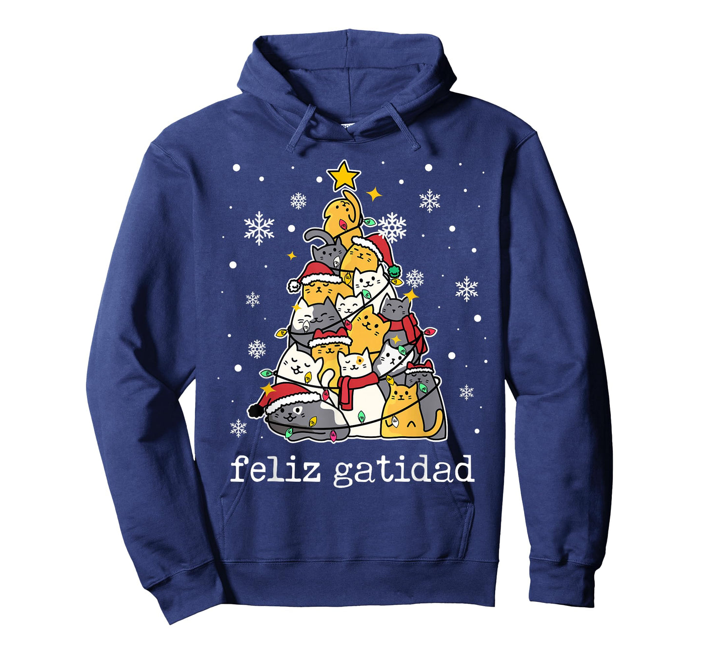 Feliz Navidad Cat Lover Xmas Tree Spanish Mexican Christmas T-Shirt