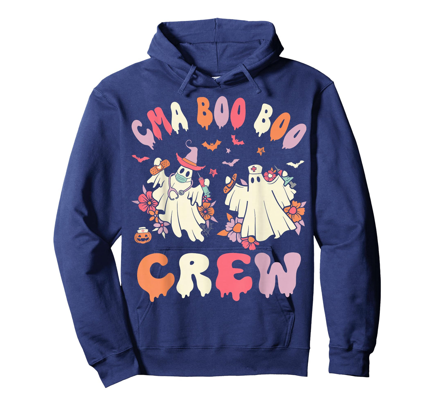CMA Boo Crew Retro Halloween Ghost Nurse T-Shirt