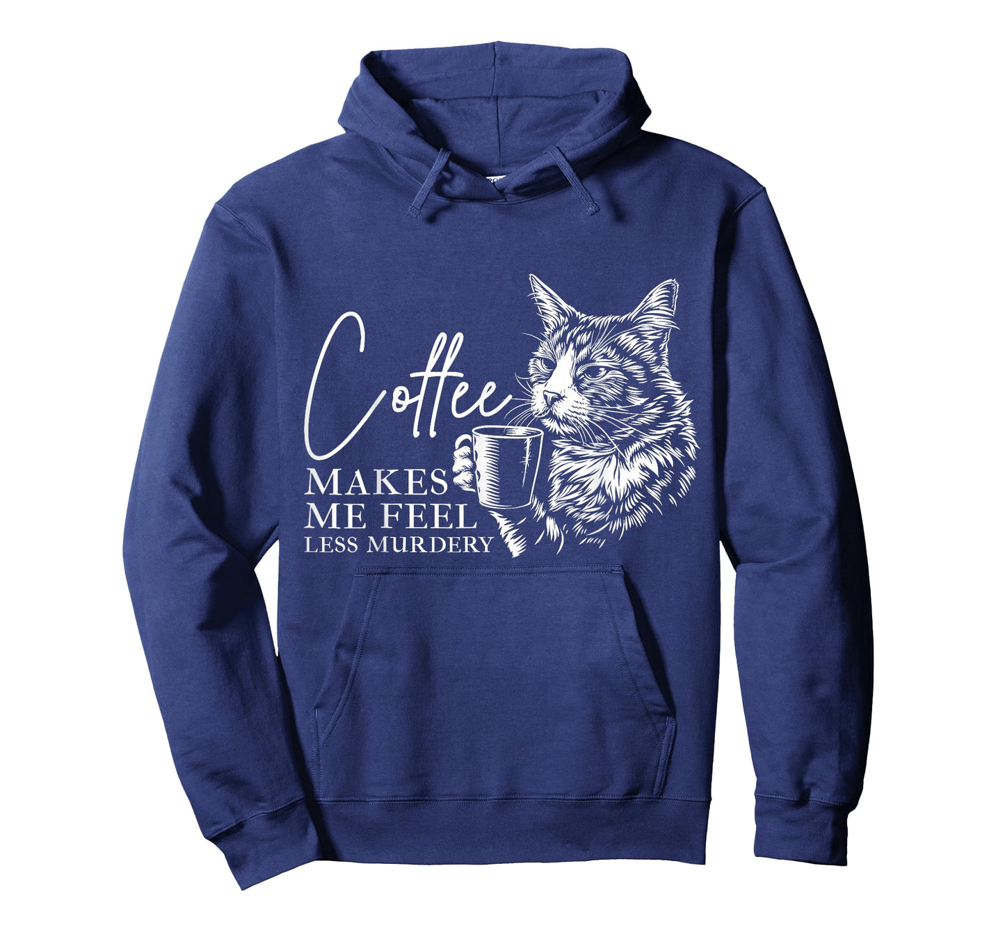 Coffee Makes Me Feel Less Murdery Barista Funny Cat Lover T-Shirt
