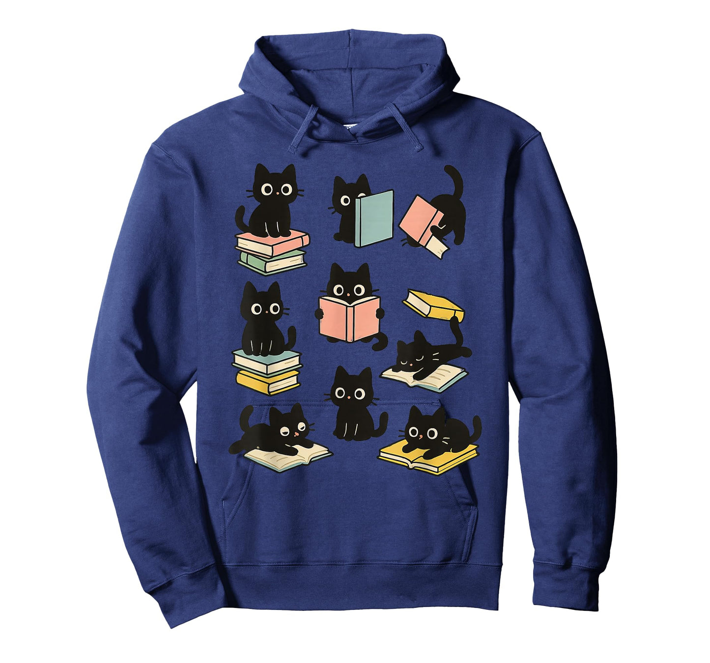 Funny Black Cats Reading Books Cat Lover T-Shirt