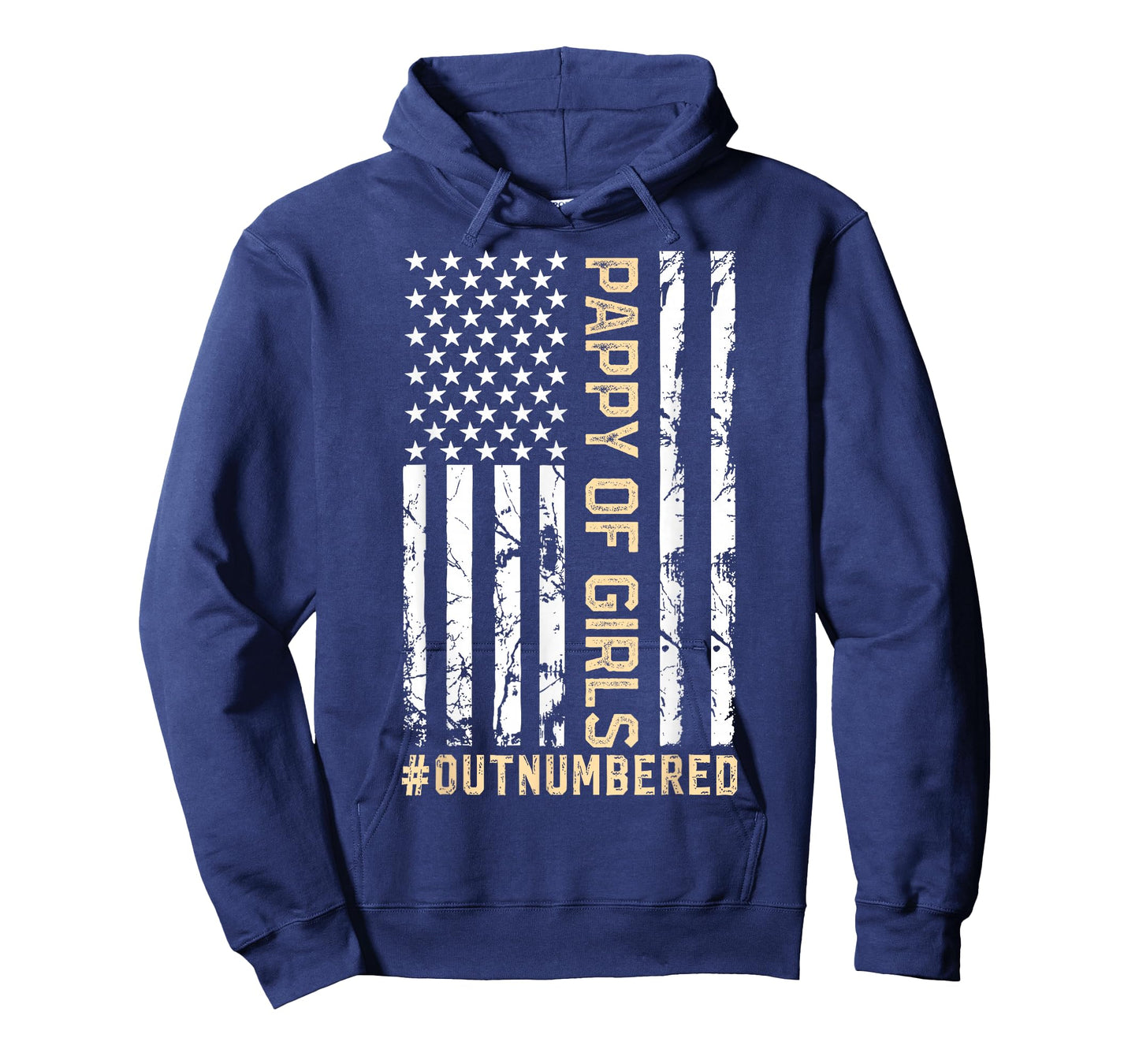 American Flag Father's Day Pappy Of Girls Outnumbered T-Shirt