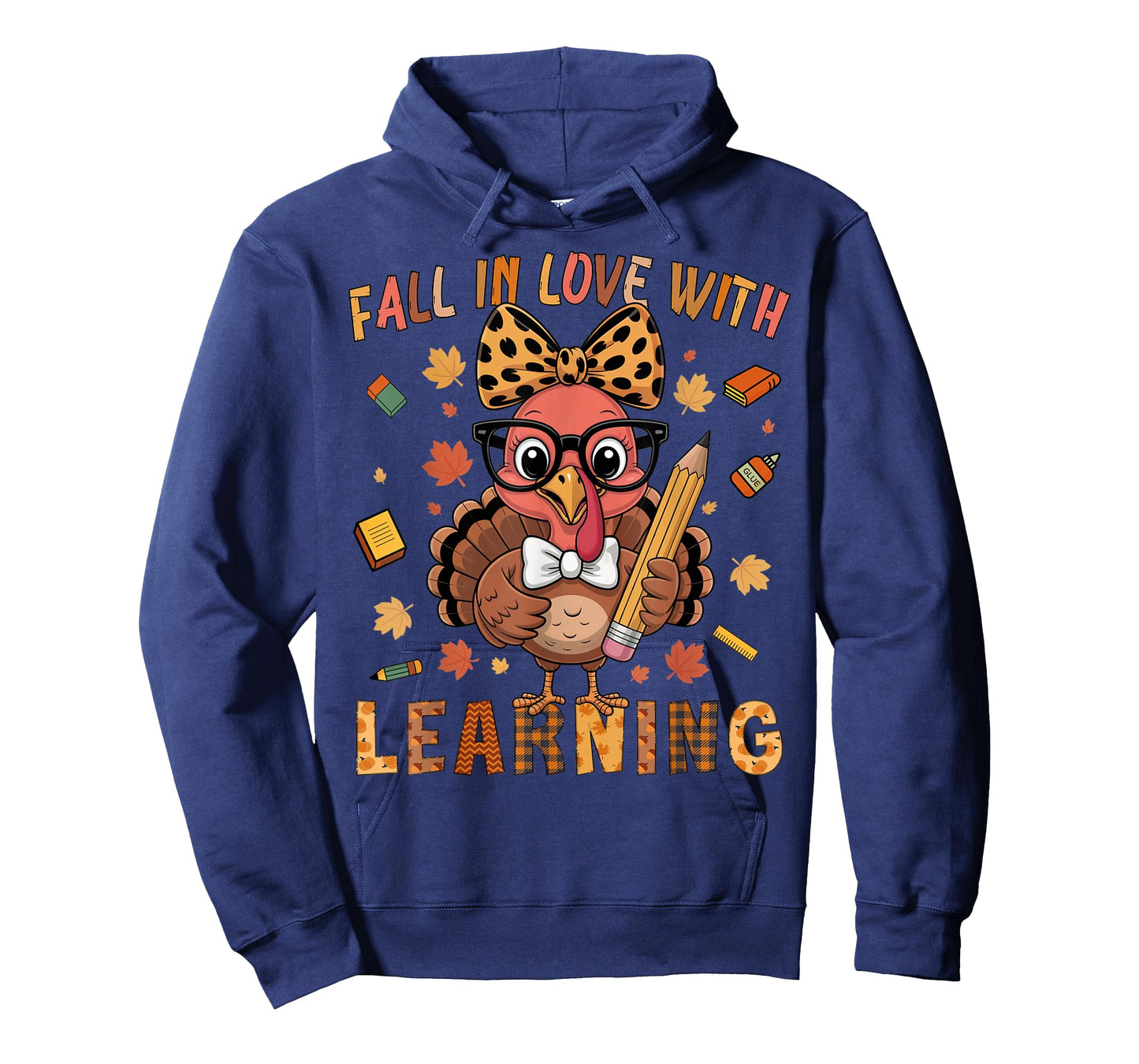 Thanksgiving Turkey Teacher Shirt Fall in Love with Learning T-Shirt