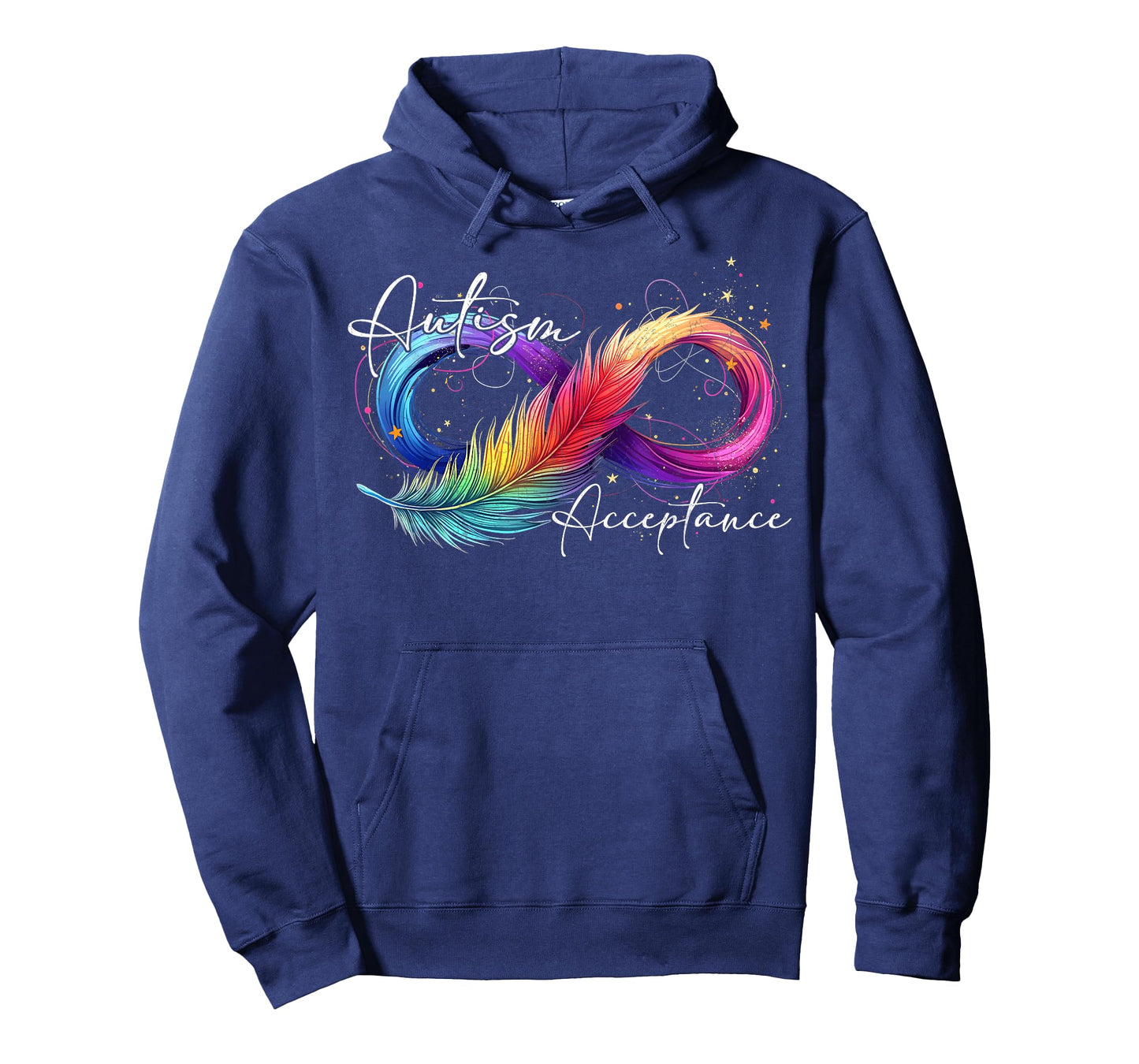 Autism Feather Infinity Rainbow Awareness T-Shirt