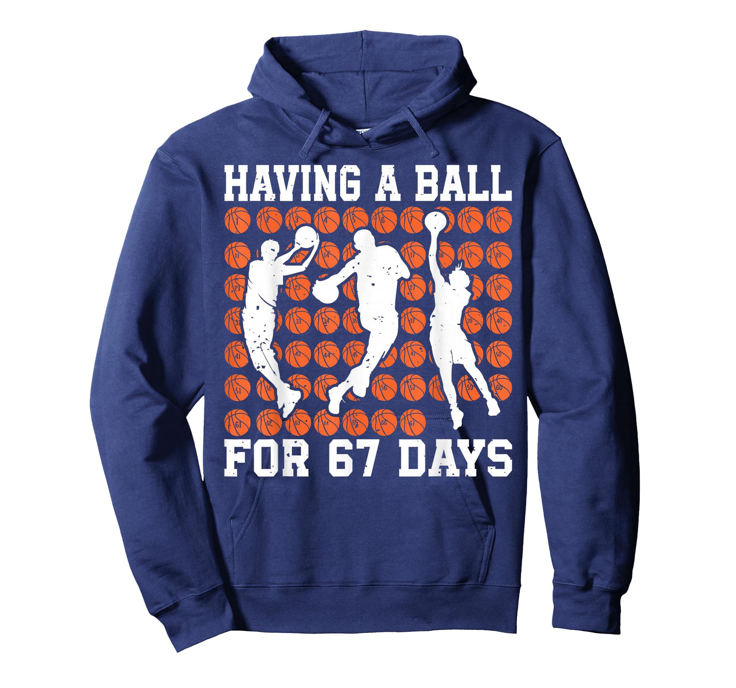 Having A Ball for 67 Days Basketball Player Student Funny 67 T-Shirt