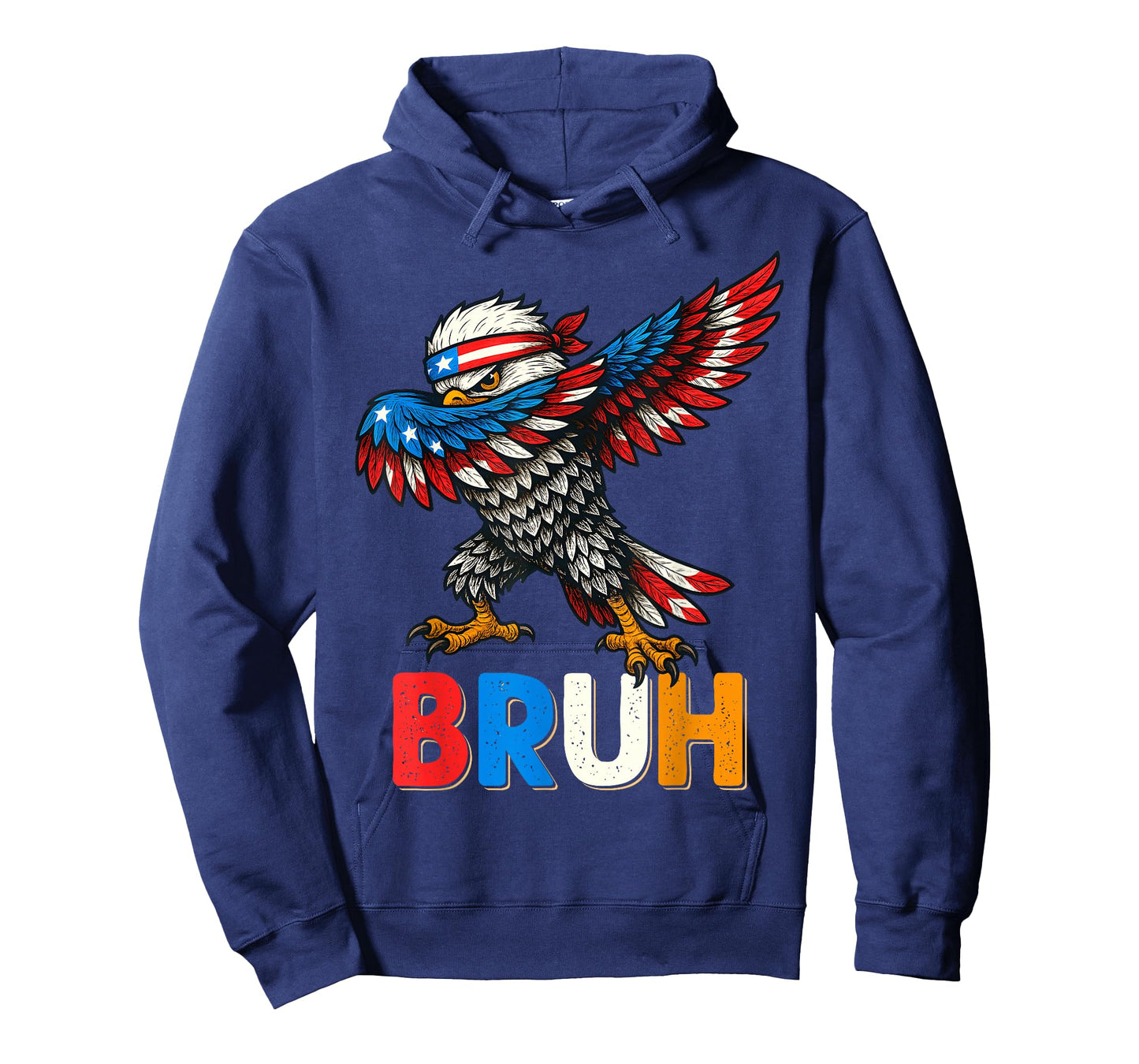 BRUH Eagle Dabbing Merica USA Flag 4th Of July Men Women Kid T-Shirt