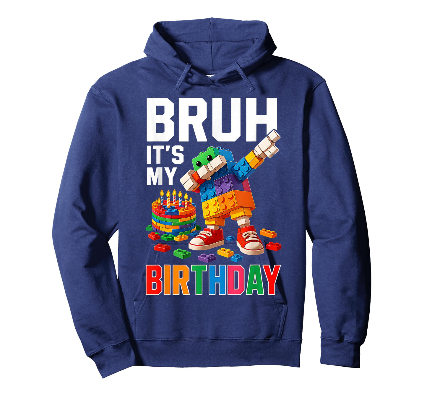 Bruh It's My Birthday Building Bricks Blocks Boys Kids T-Shirt