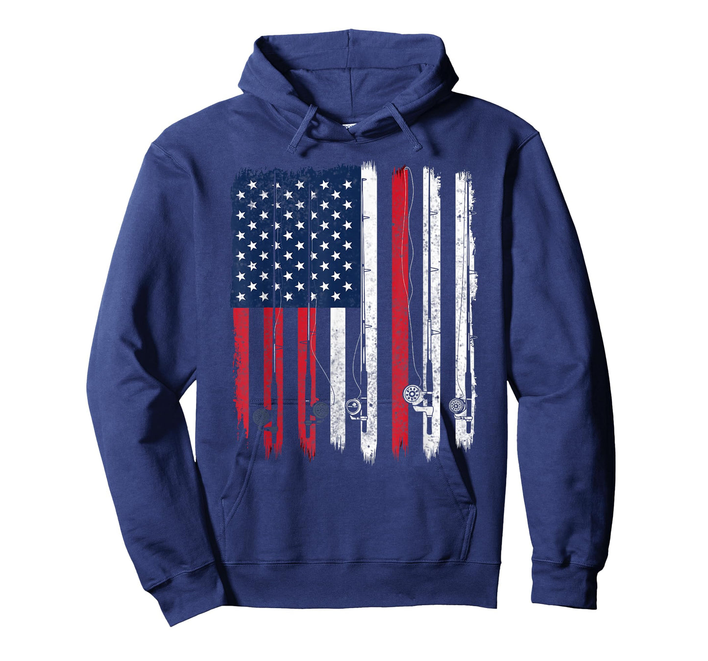 American Flag Fishing Rod Fishing T-Shirt
