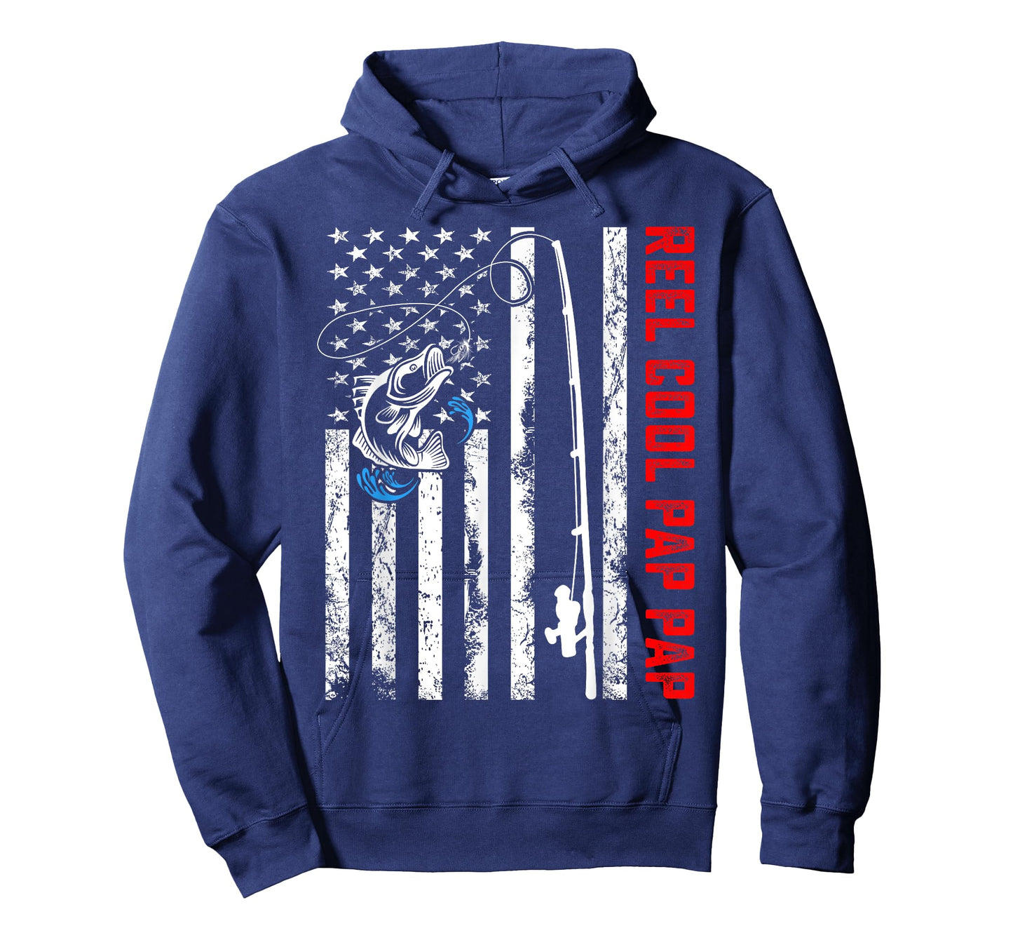 Reel Cool Pap Pap Shirt American Flag Fishing Birthday Gifts T-Shirt