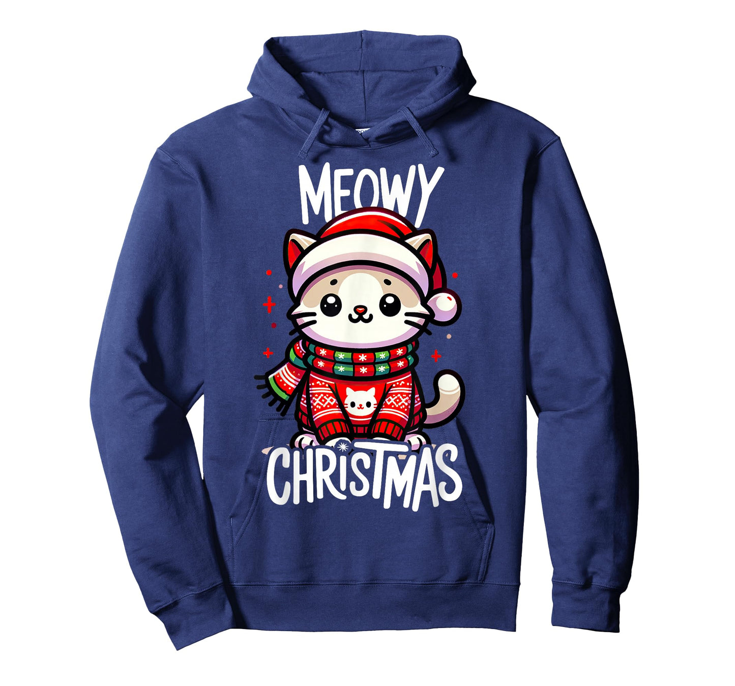 Meowy Christmas Cat Lover Funny Festive Holidays Cute Kitten T-Shirt