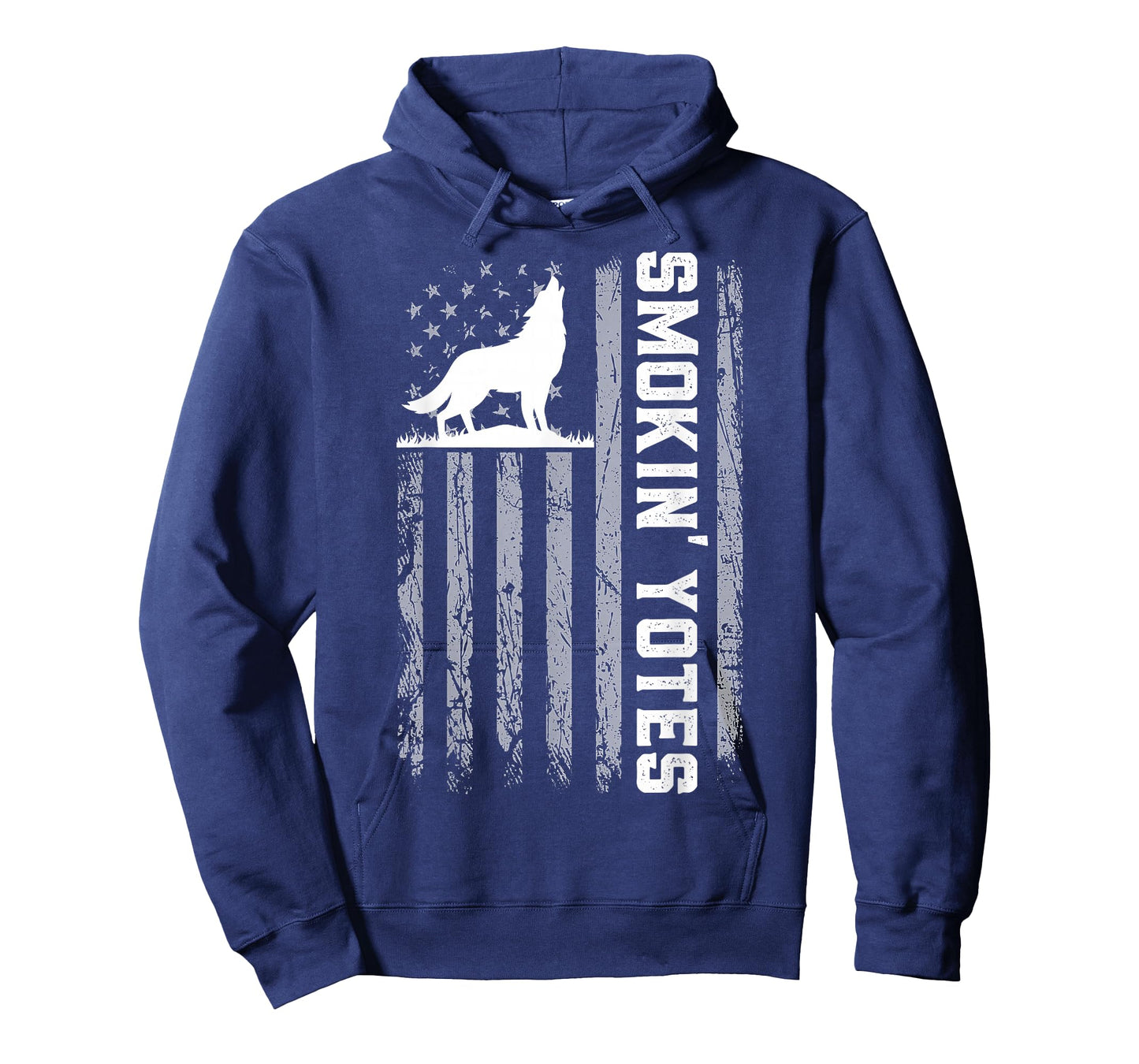Smokin' Yotes USA Flag Coyote Hunting Patriotic Men Graphic T-Shirt