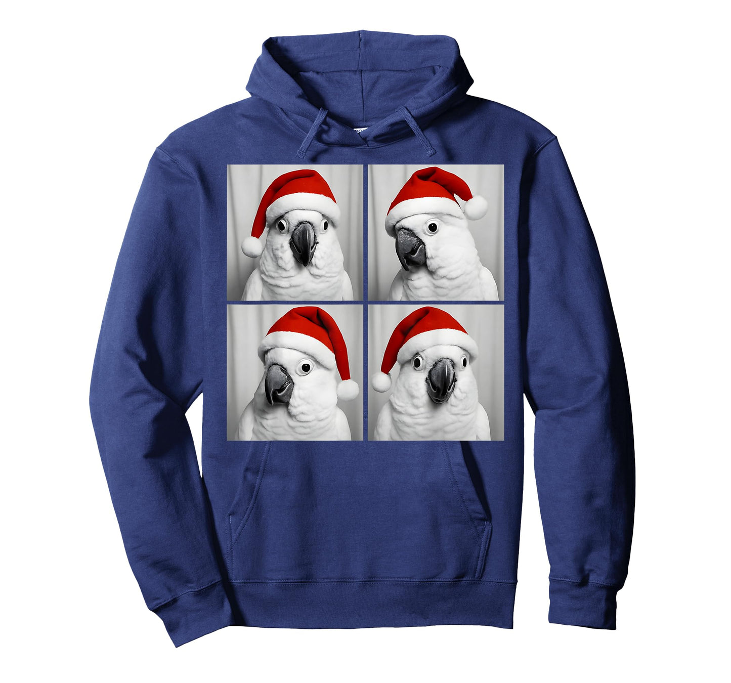 Funny Christmas Umbrella Cockatoo Santa Photo Booth Parrot T-Shirt