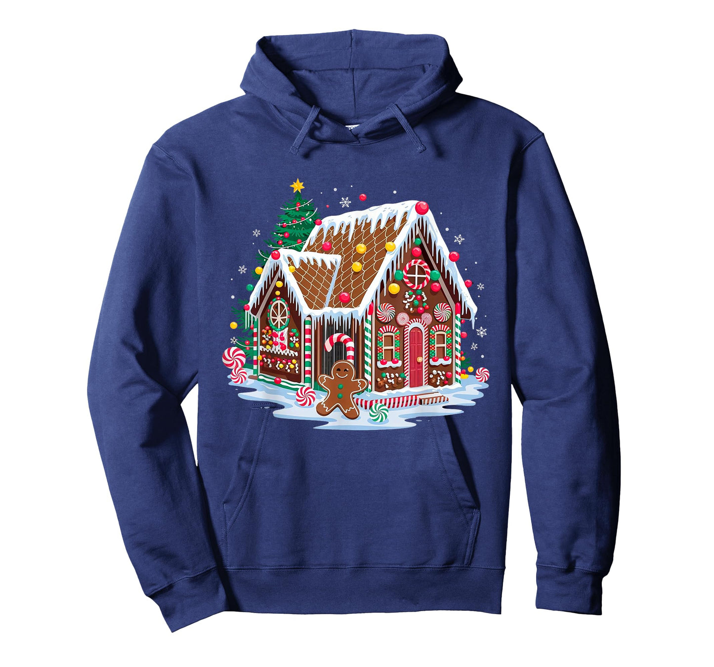 Christmas Gingerbread House Candy Cane X-Mas Pajamas Party T-Shirt
