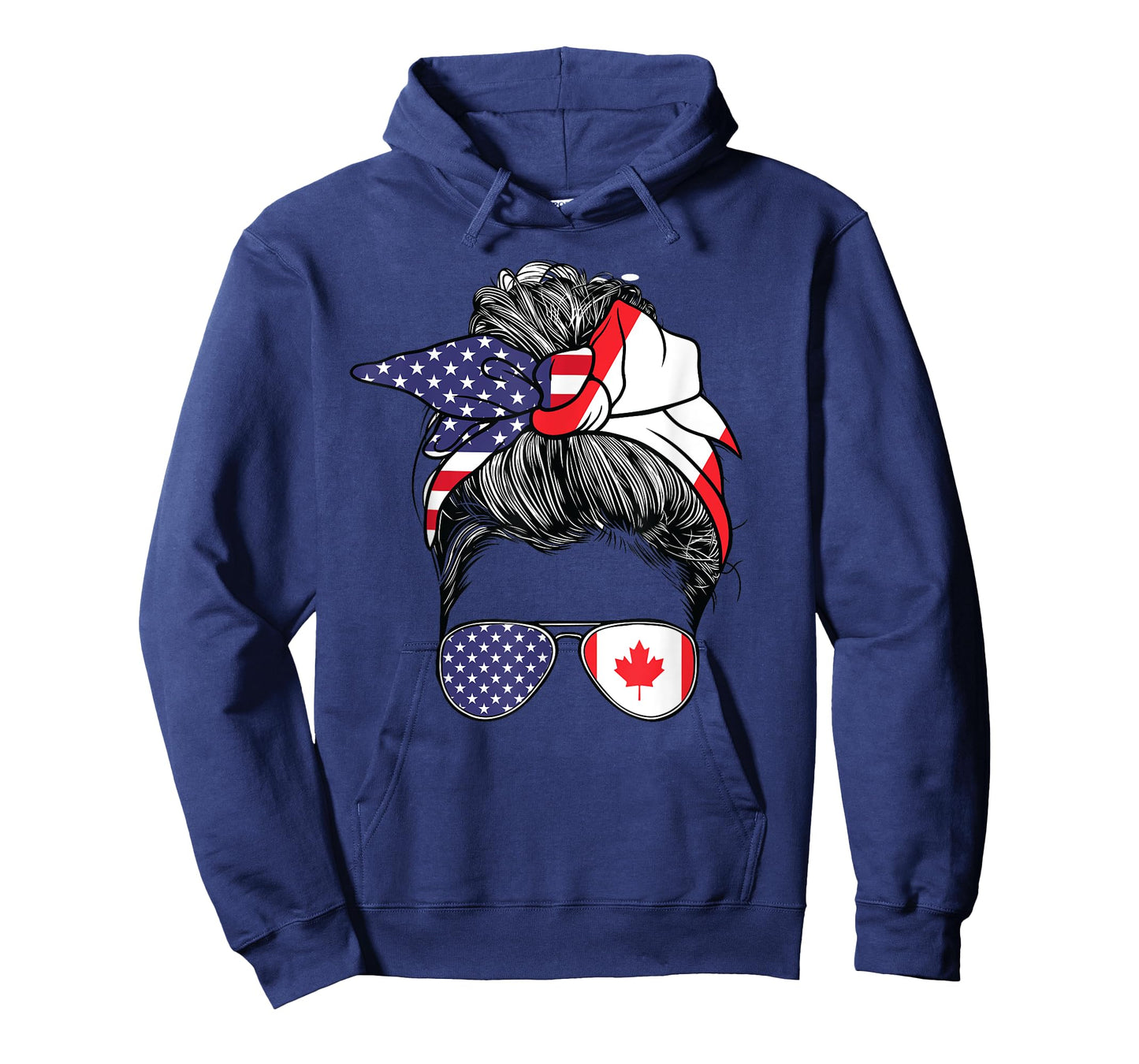 Canadian Women Girl USA Heritage American Canada Flag T-Shirt
