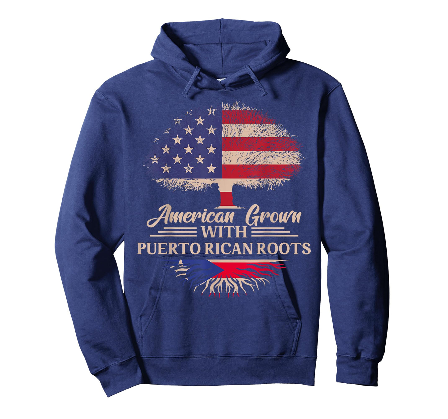 American Grown With Puerto Rican Roots Half American Flag T-Shirt