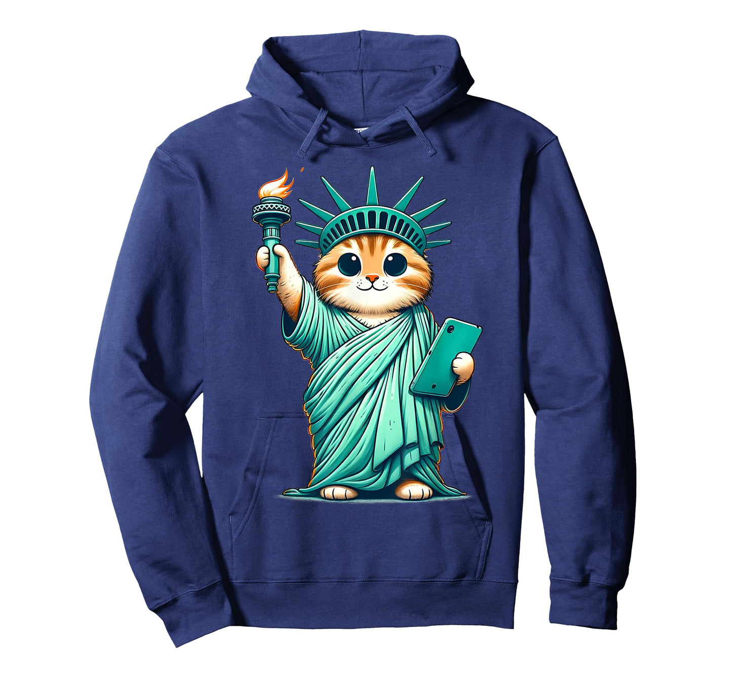 Cute Kawaii Cat Statue of Liberty I Love New York NYC T-Shirt