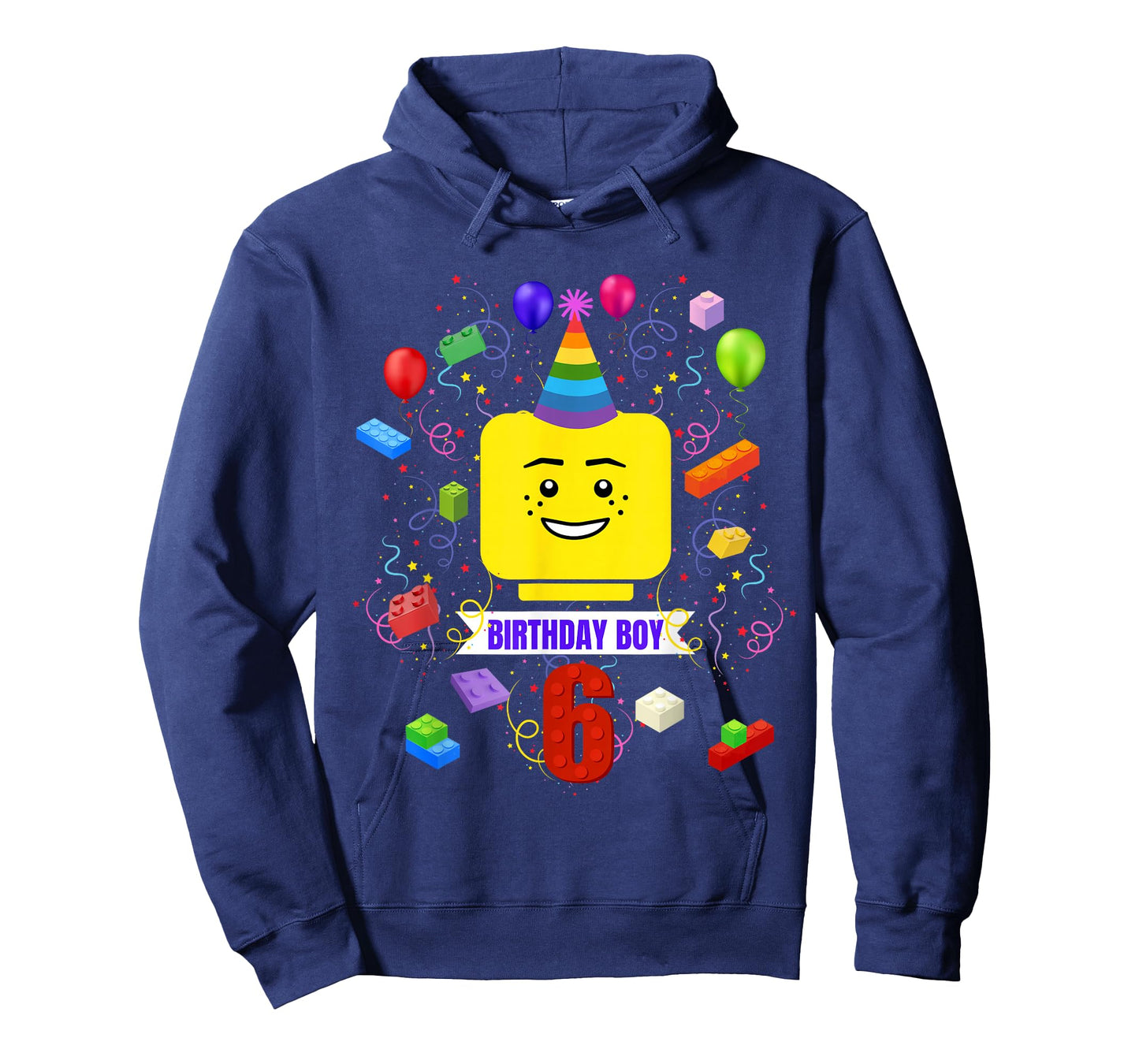 Building Bricks 6th Birthday Boy 6 Master Builder Blocks T-Shirt