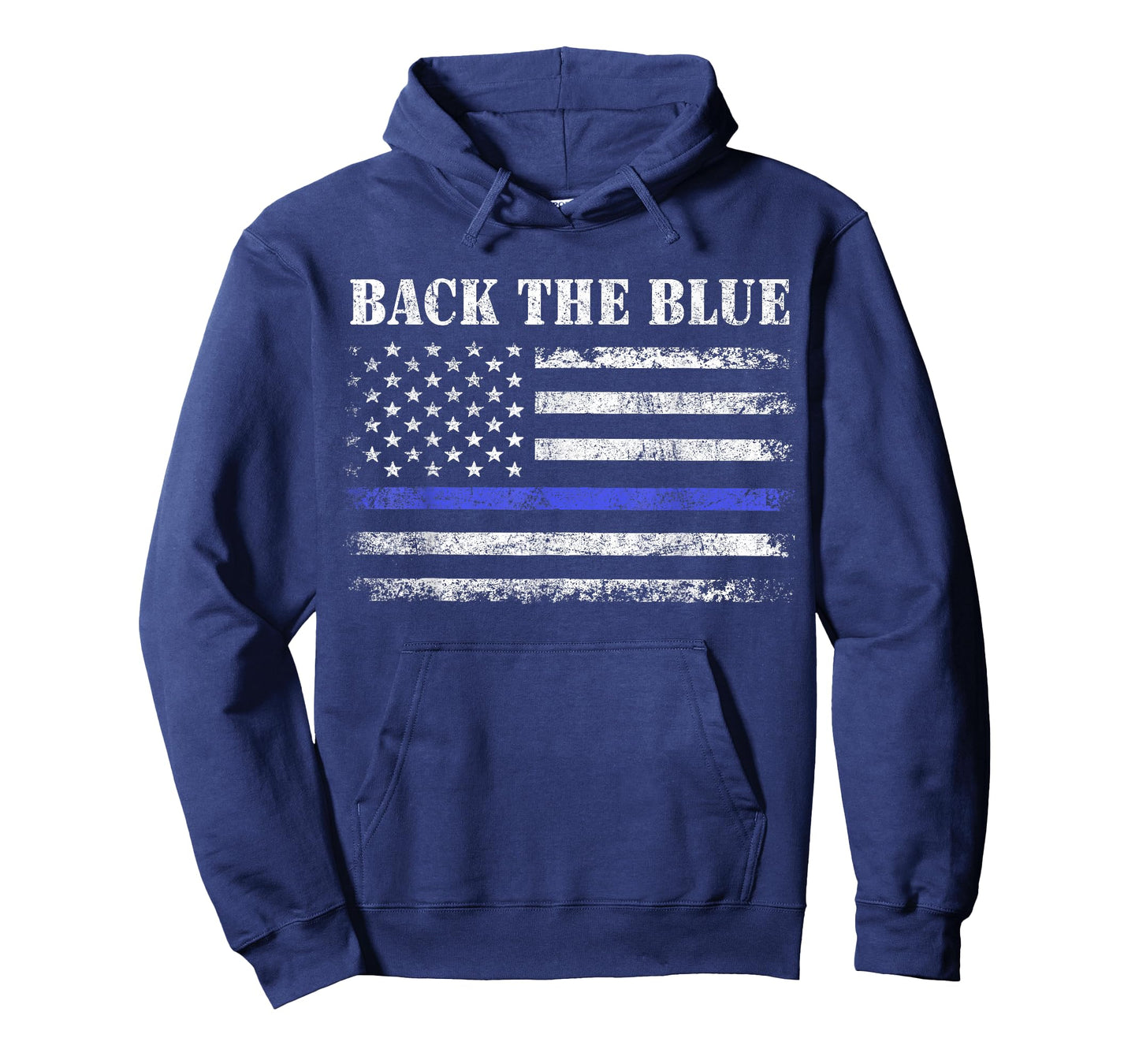 Back The Blue Thin Blue Line American Flag Police Support T-Shirt