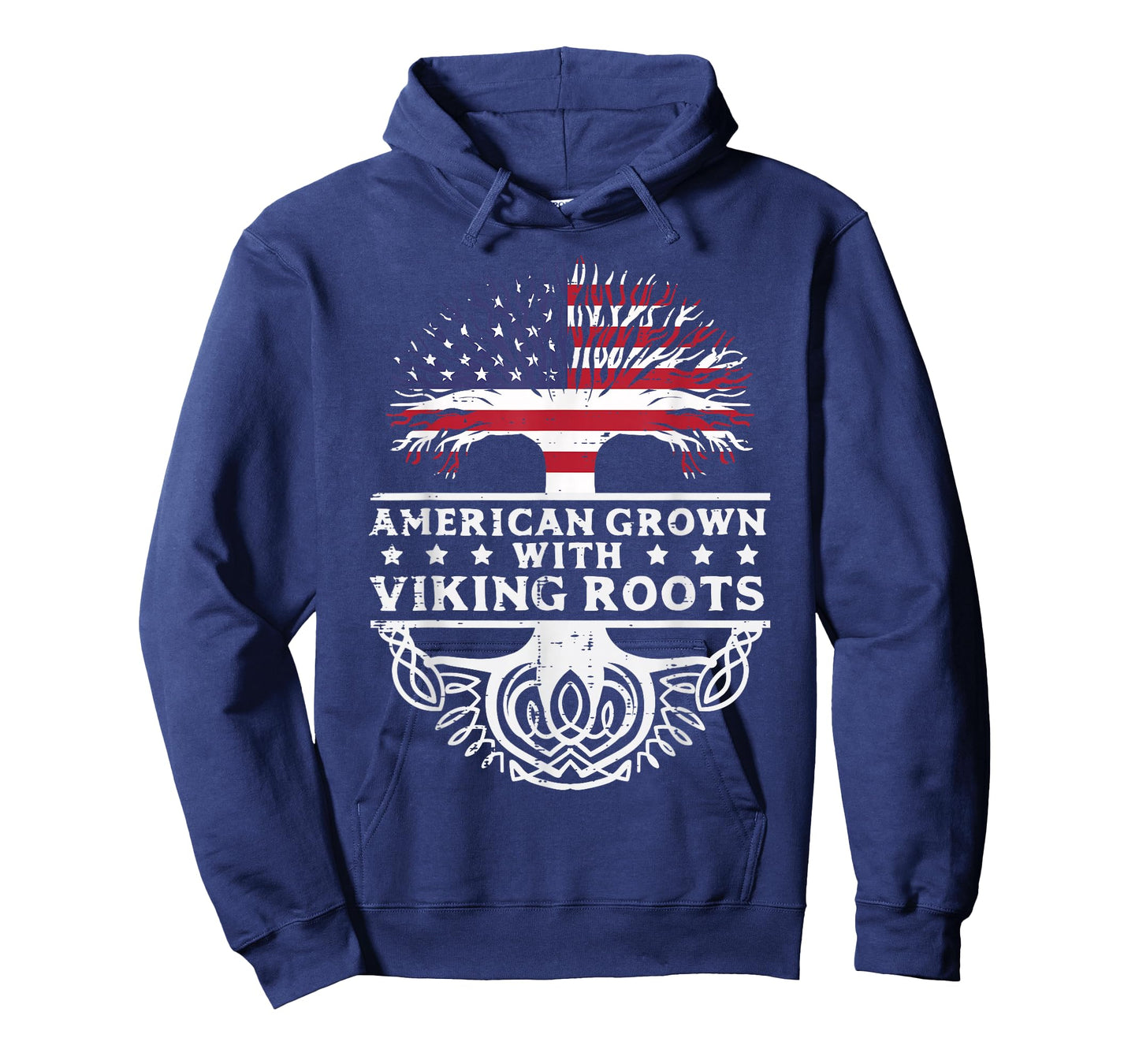 American Grown With Viking Roots US Flag Tree Men Women Kids T-Shirt