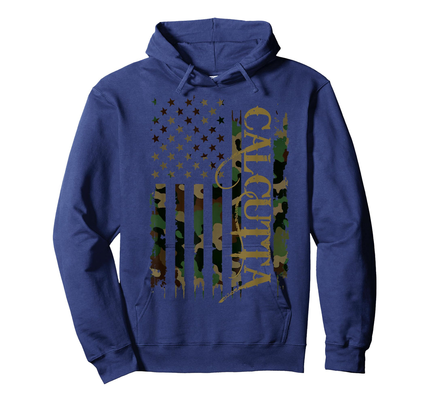 Calcutta United States Distressed Camo w US Flag T-Shirt