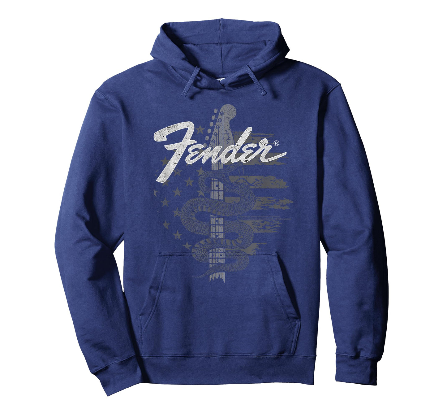 Fender Snake American Flag Guitar Rock T-Shirt