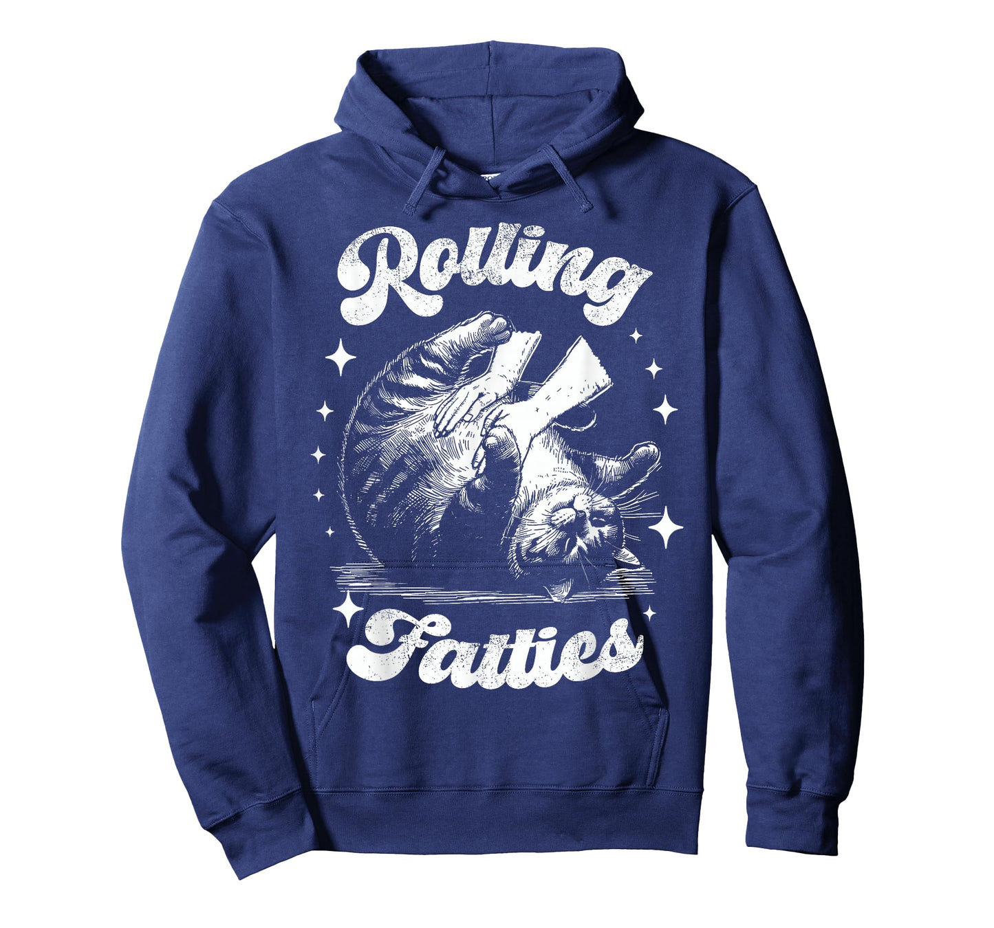 Retro Funny Rolling Fatties Vintage Sarcastic Cat Meme T-Shirt