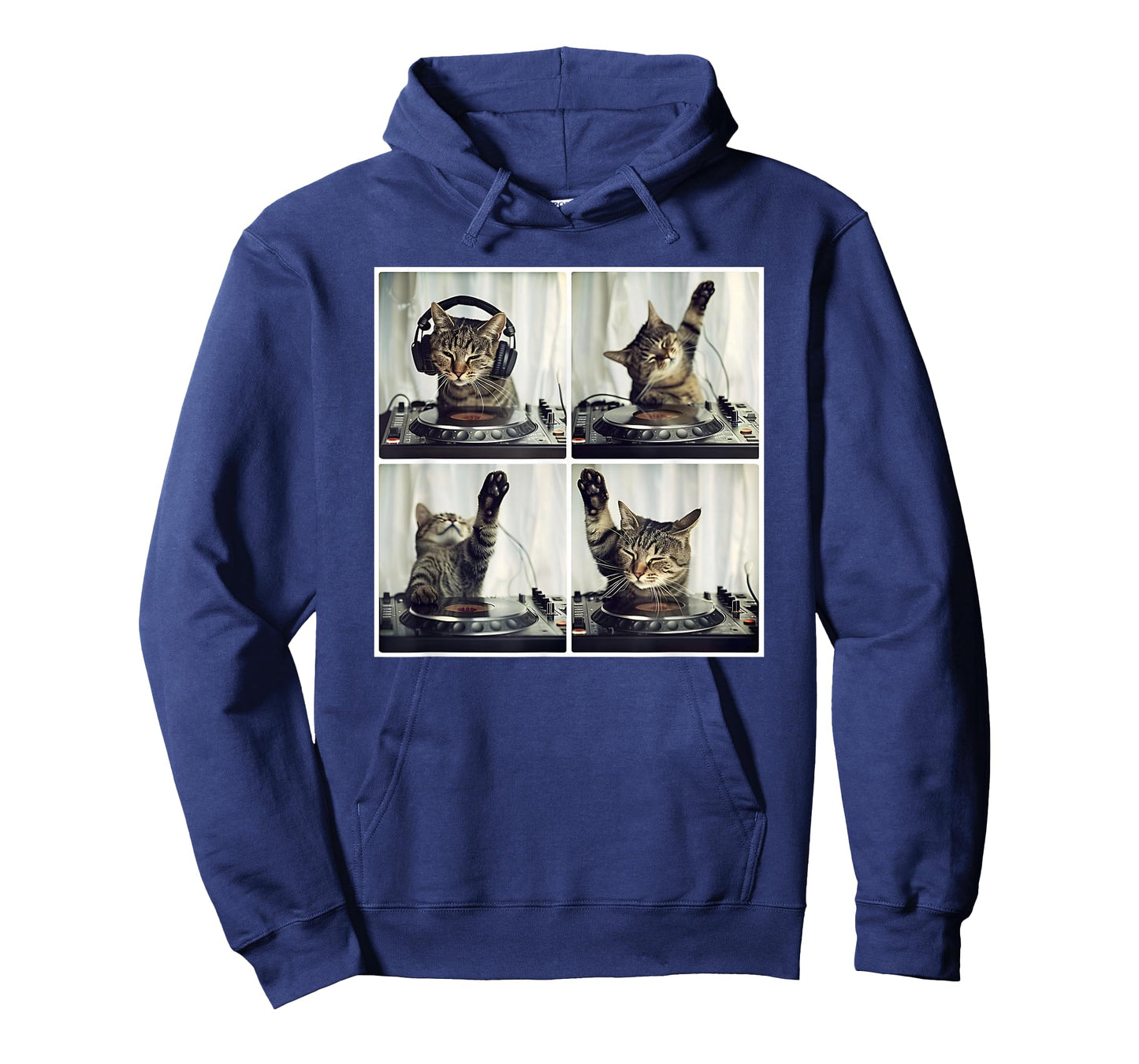 EDM DJ Cat Animal On Decks House Music Cat DJ T-Shirt