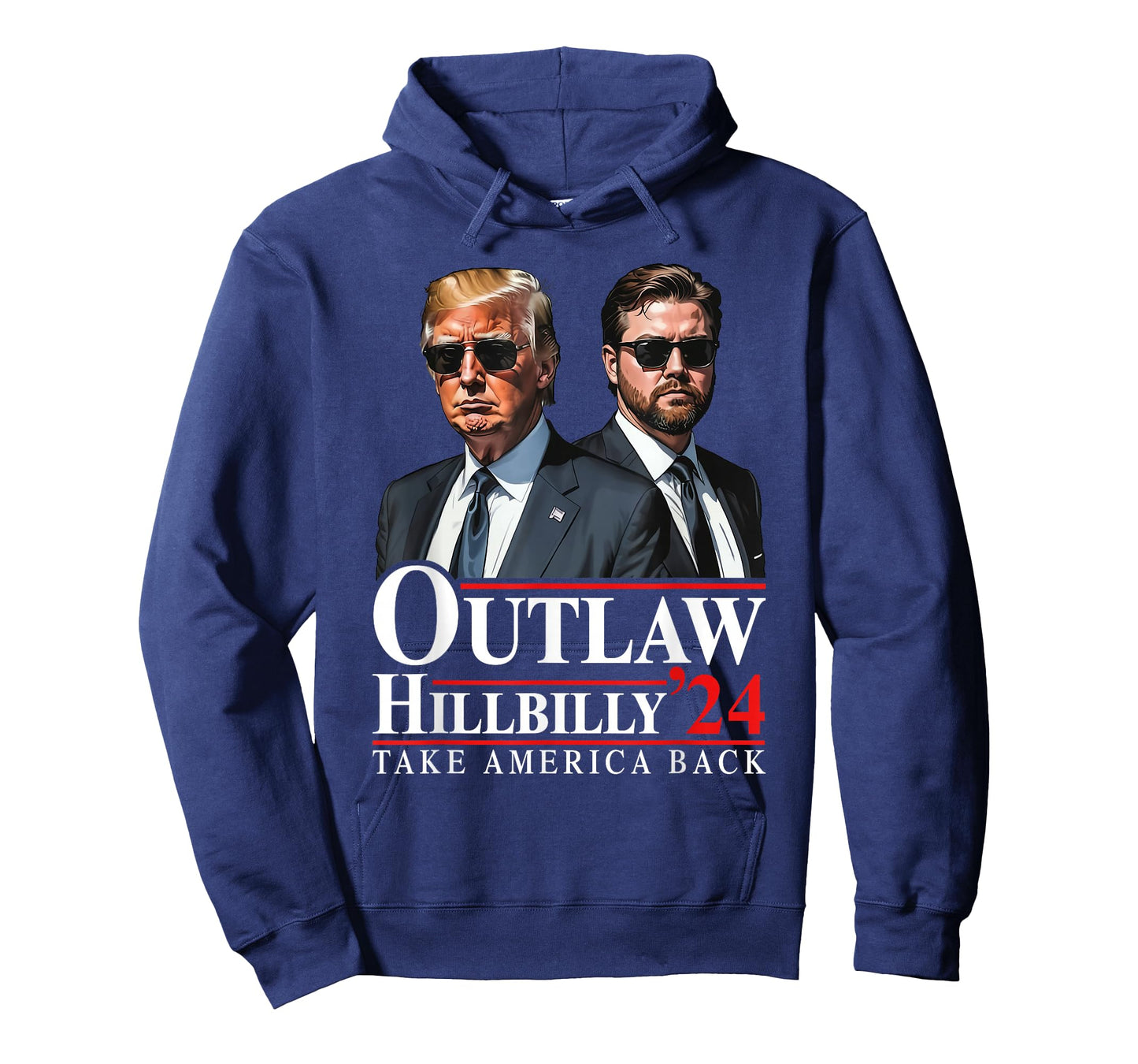 Trump Vance 2024 Outlaw Hillbilly US Flag Vintage Elections T-Shirt