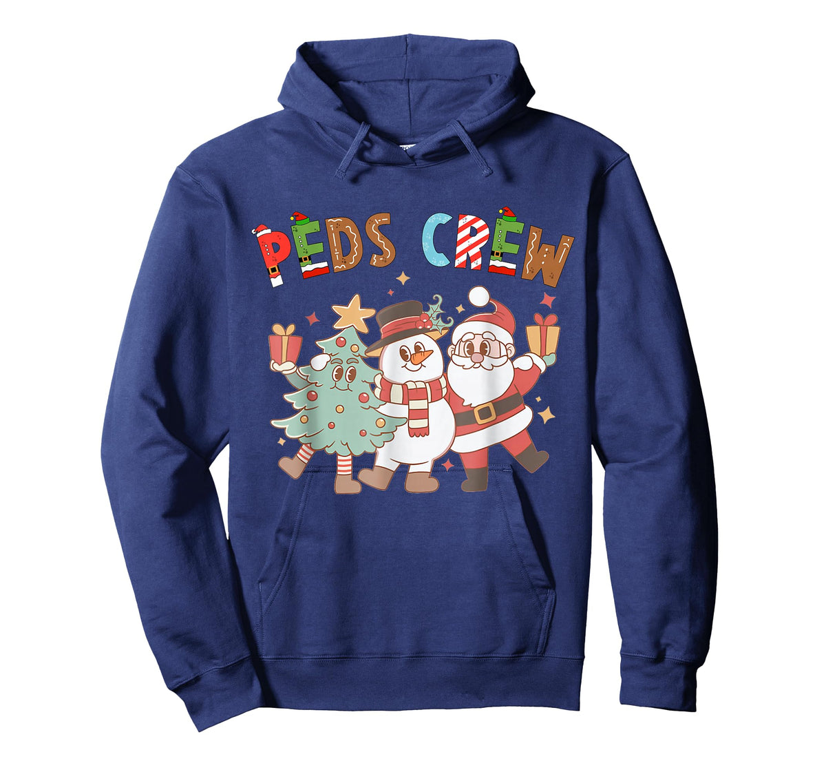 Retro Peds Crew Christmas Pediatric Nurse Nursing Group T-Shirt