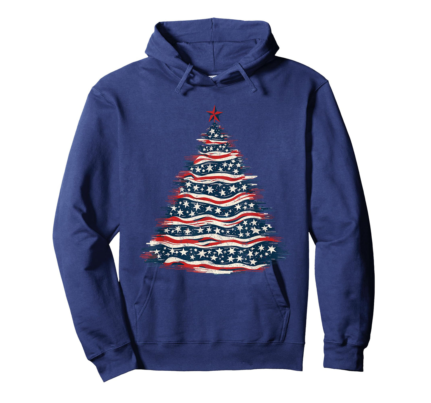 Patriotic American Flag Christmas Tree T-Shirt
