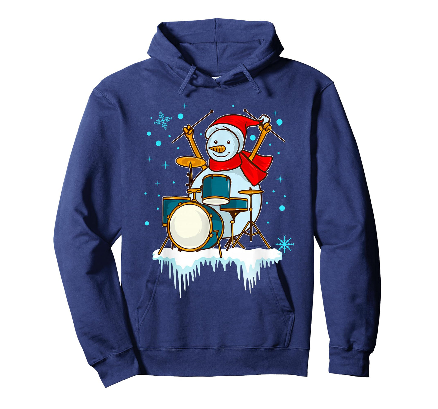 Snowman Drummer Christmas Drums Percussionist T-Shirt