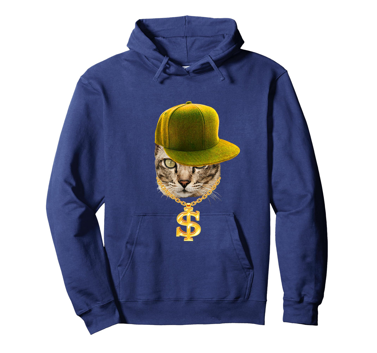 Rapper Cat with Cap and Chain Ghetto Hip Hop Culture T-Shirt