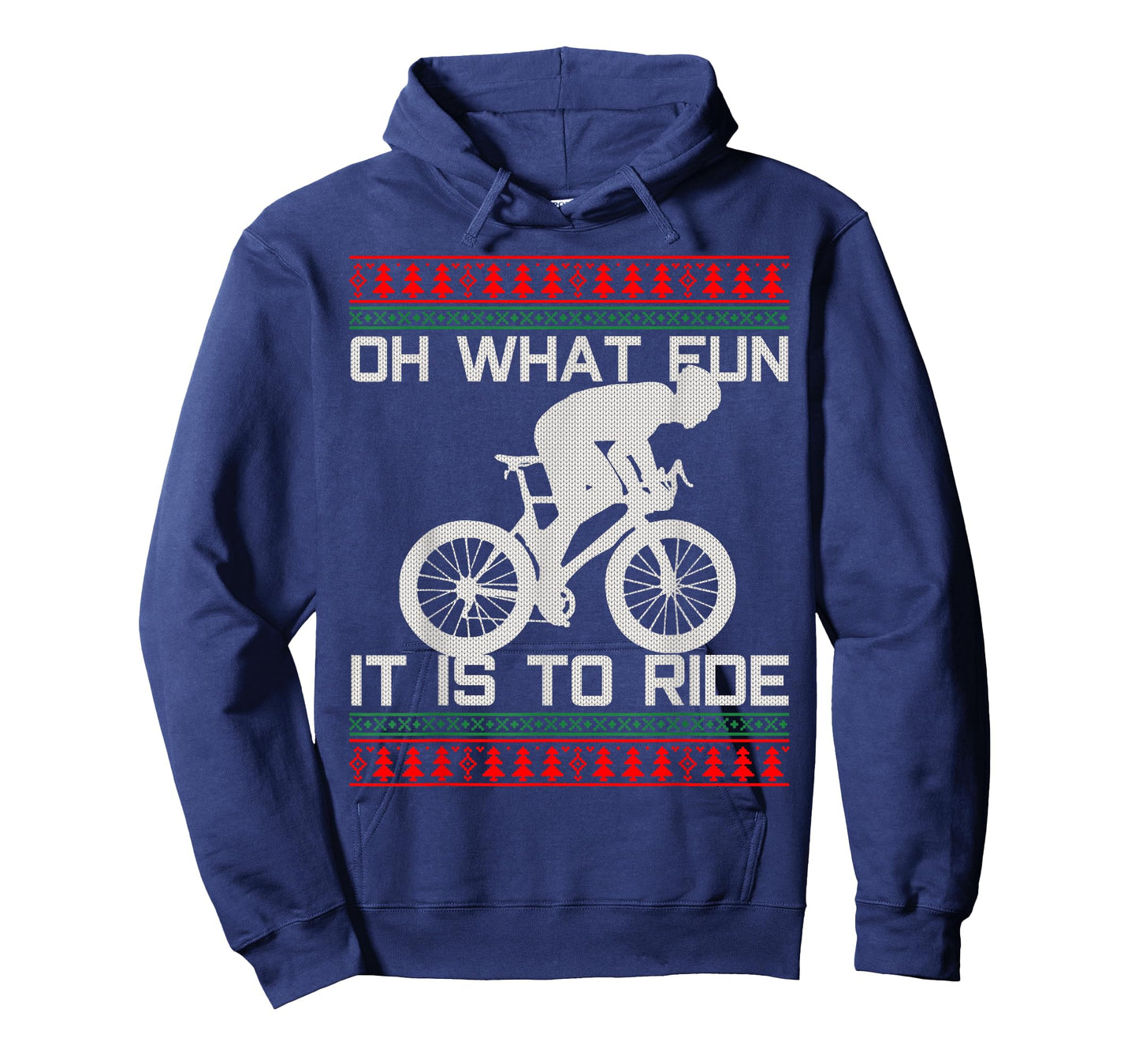 Cyclist Gift - Oh What Fun Ugly Christmas Cycling Road Bike T-Shirt