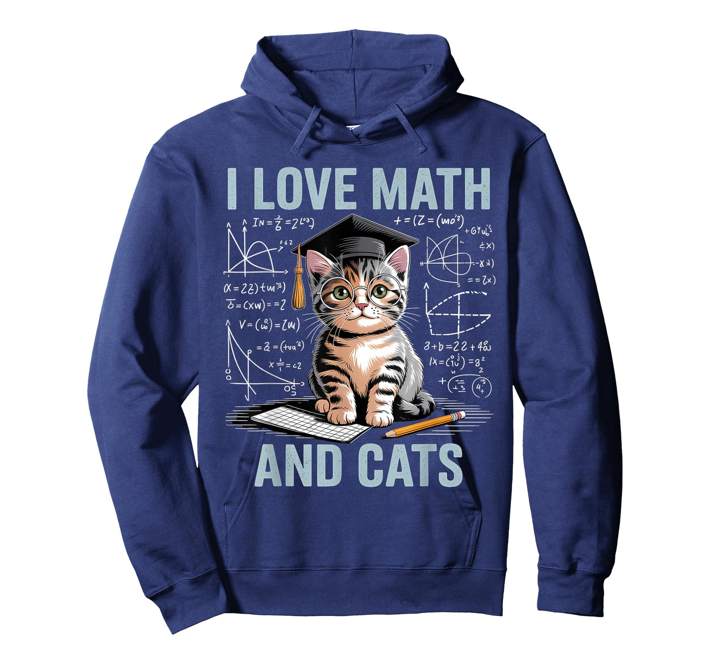 Math Cat Lover Funny Math Teacher I Love Math and Cats T-Shirt