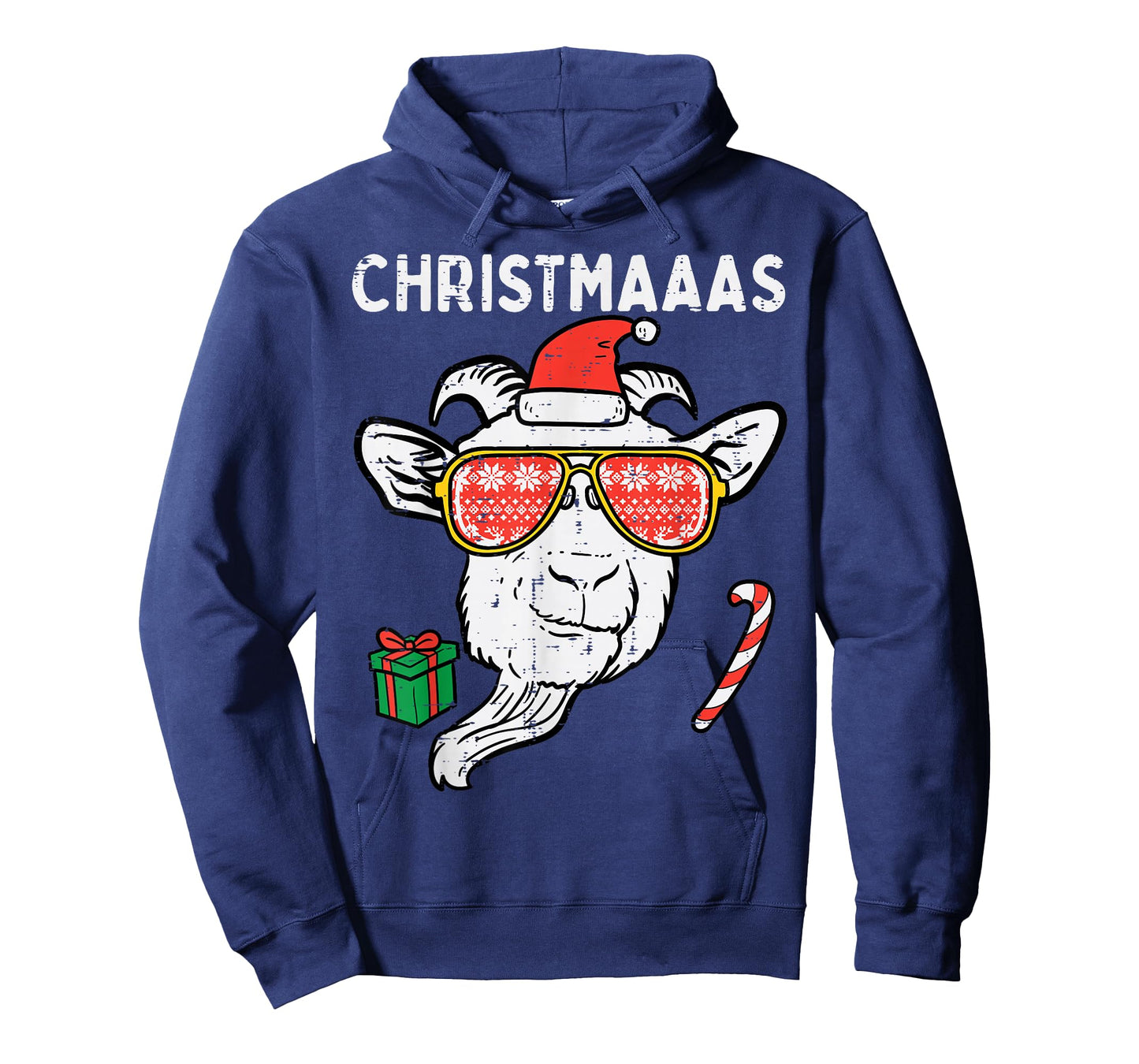 Christmas Goat Santa Xmas Farm Animal Farmer Men Women Kids T-Shirt