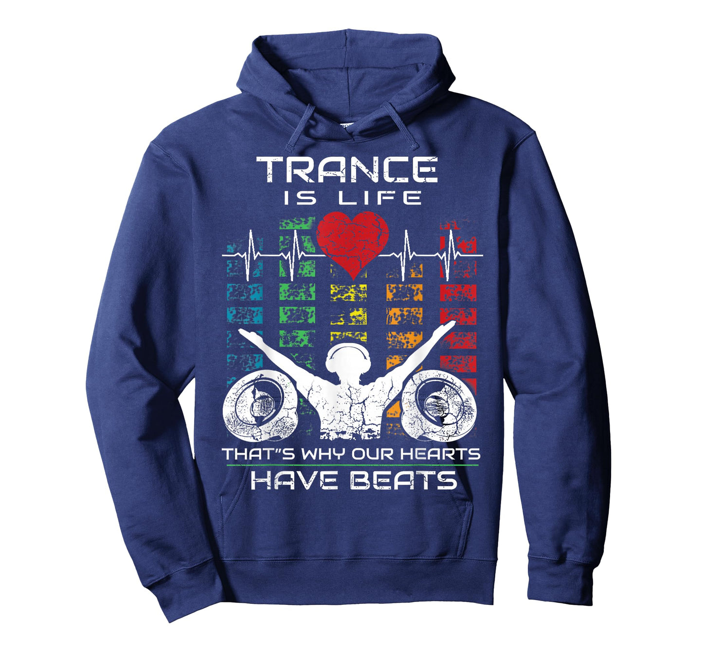 Electronic Dance Music Trance Music Retro Vintage DJ T-Shirt - Unisex-Adults/Kids - Black - Short Sleeve - Small