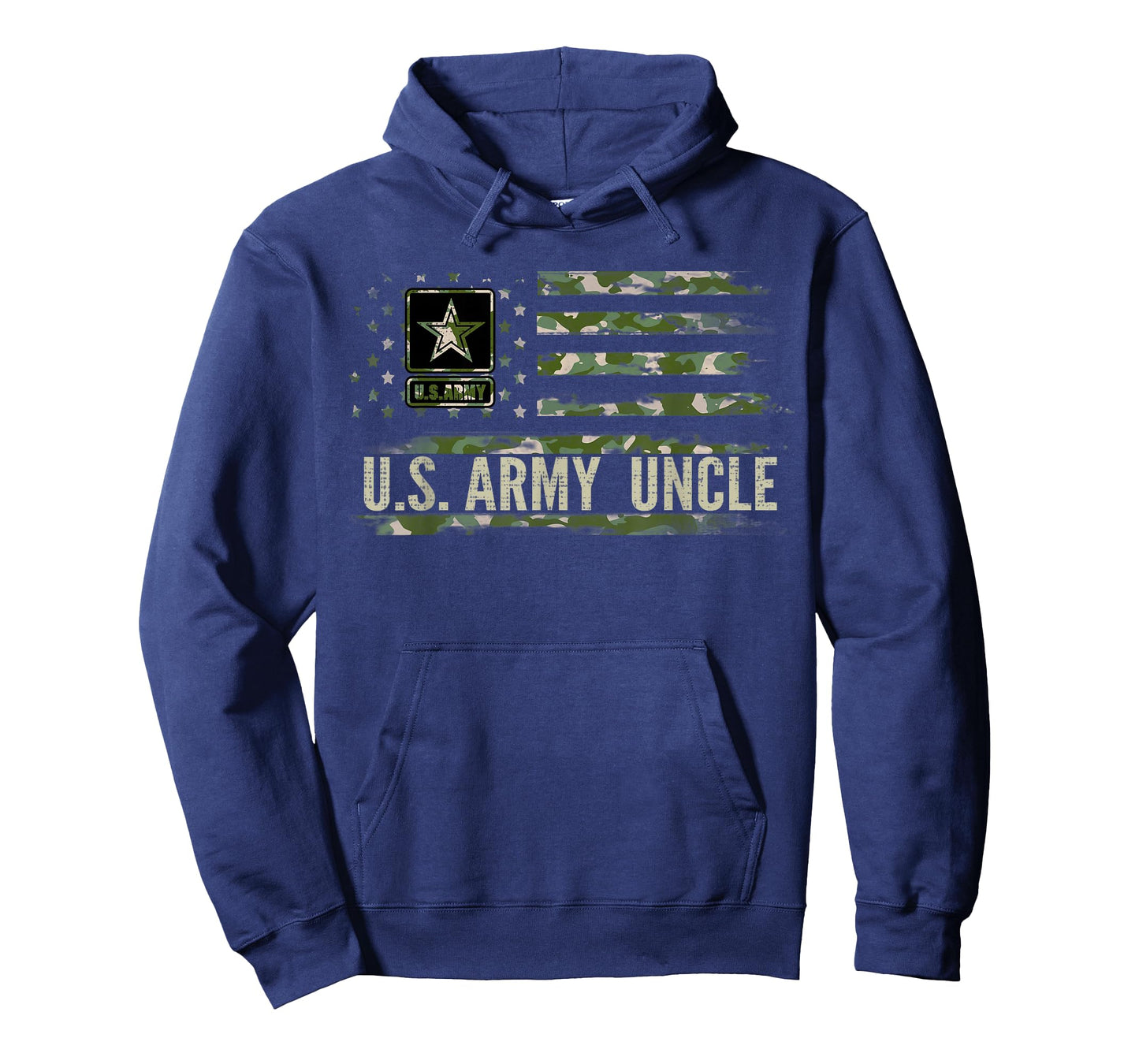 Vintage U.S Army Uncle With Camo American Flag Veteran Gift T-Shirt