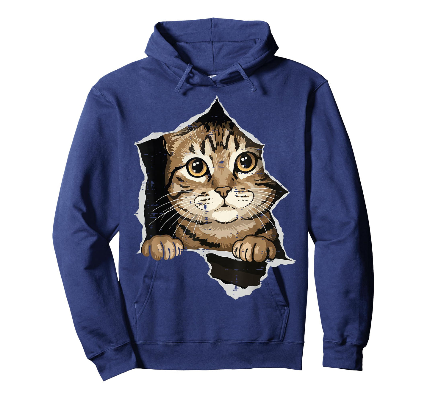 Cat Peeking Torn Paper Cute Kitten Kitty Women Girls Kids T-Shirt