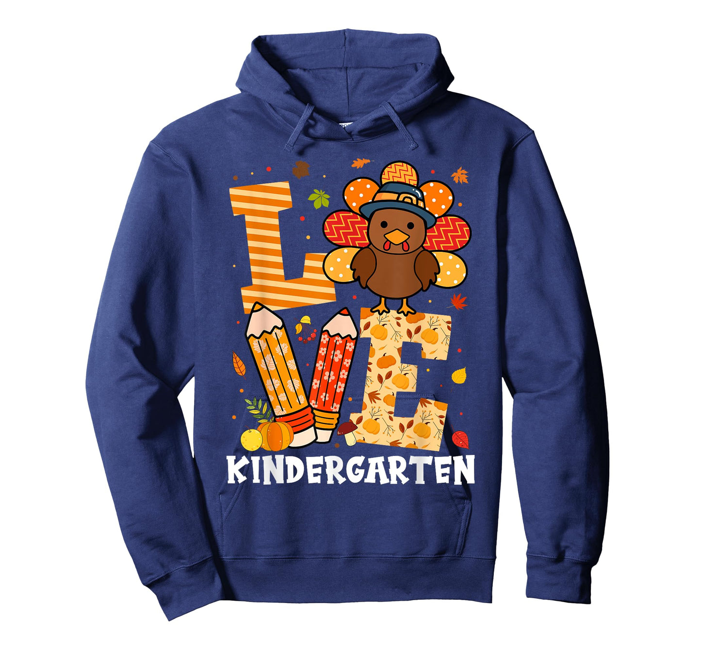 Thanksgiving Love Kindergarten Teacher Turkey Autumn Fall T-Shirt