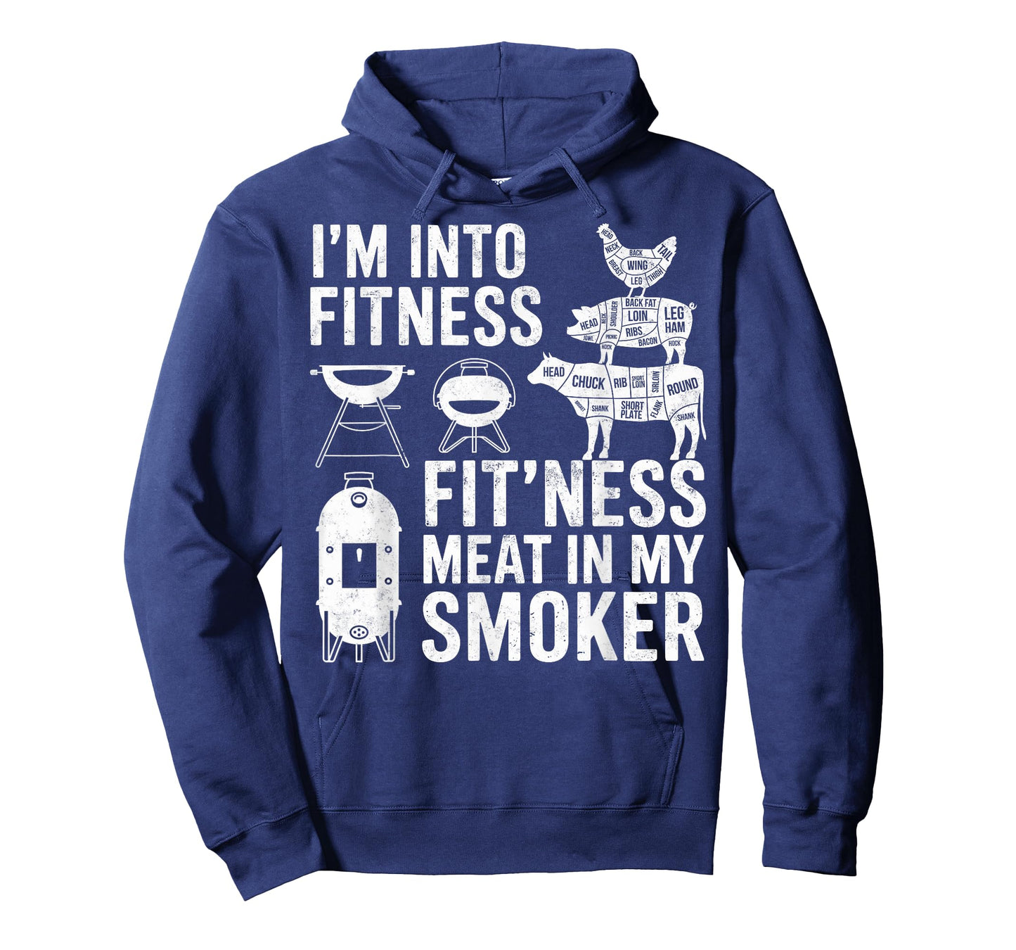 I'm into Fitness Fit'ness Meat in My Smoker Funny BBQ Joke T-Shirt