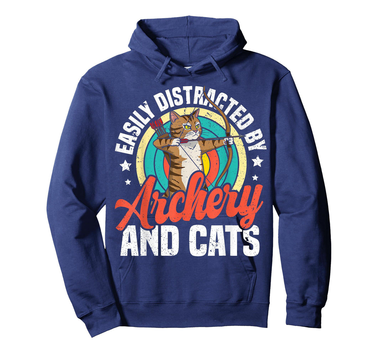 Funny Cat Parent Easily Distracted By Archery And Cats T-Shirt