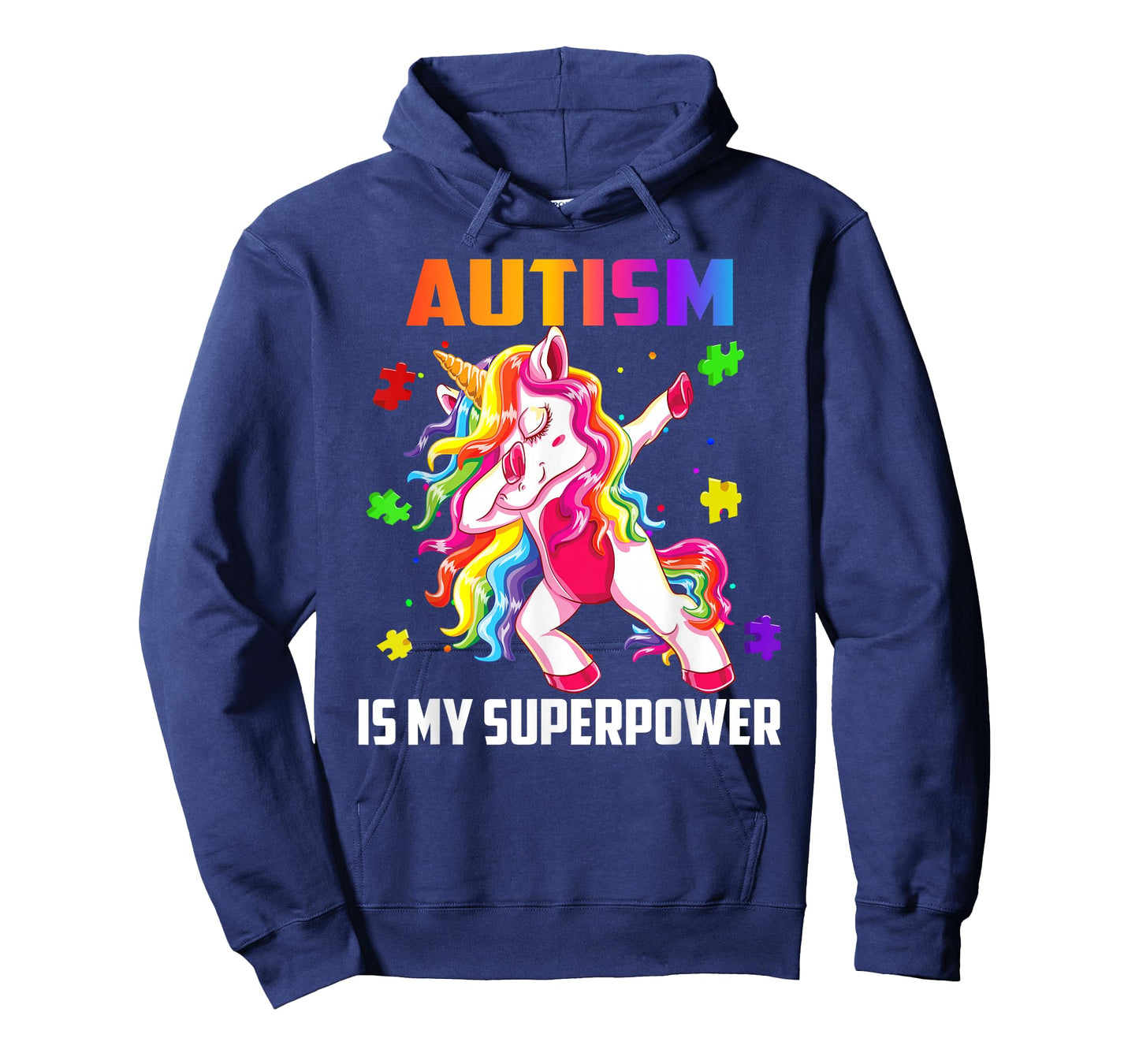 Autism Is My Superpower Dabbing Unicorn Gift Kids Boys Girls T-Shirt