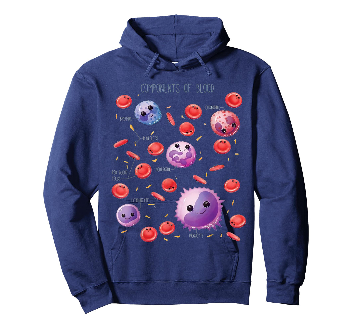 Cute Funny White And Red Blood Cells Components Of Blood T-Shirt
