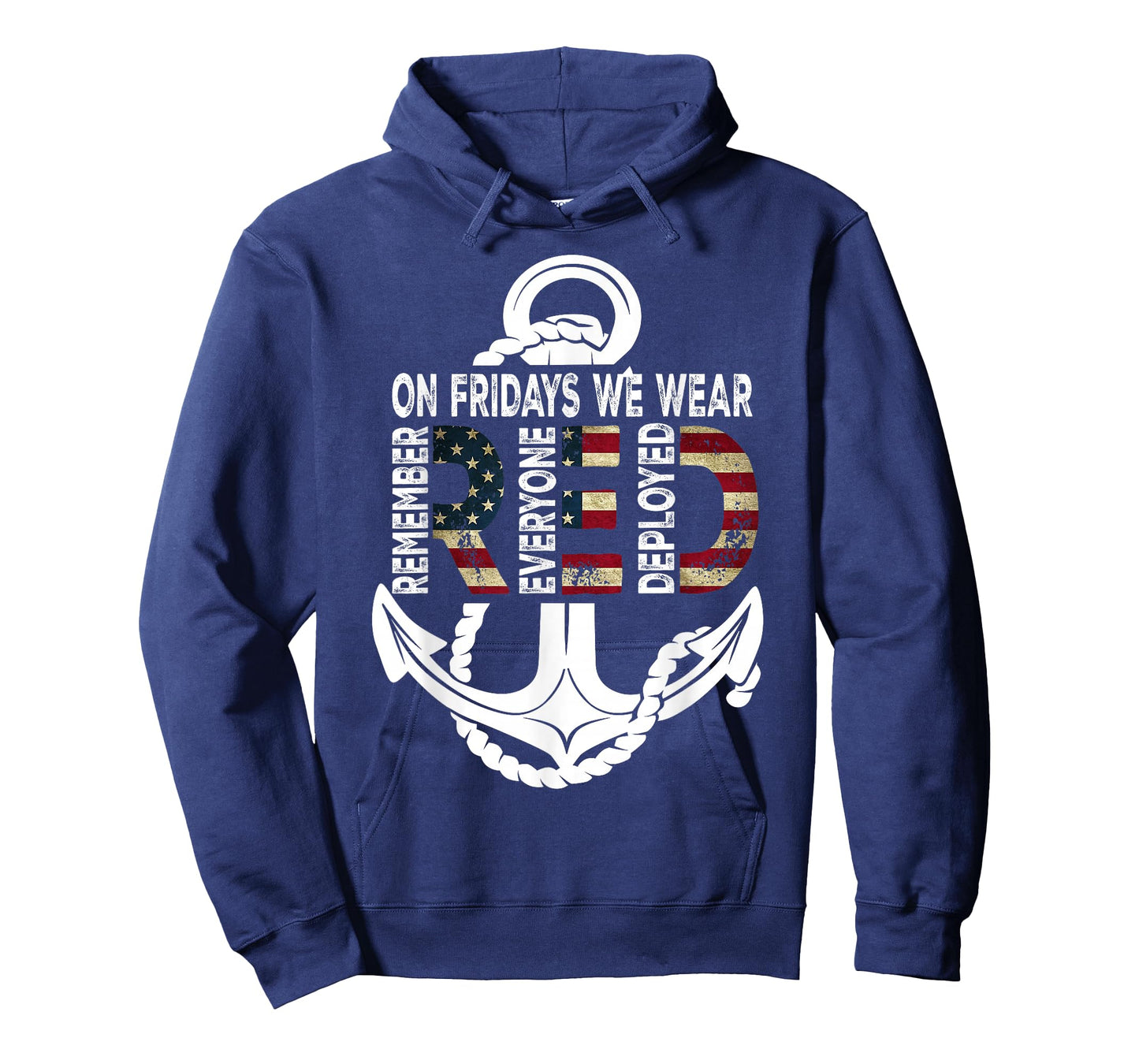On Fridays We Wear Red Remember Everyone Deployed Navy T-Shirt
