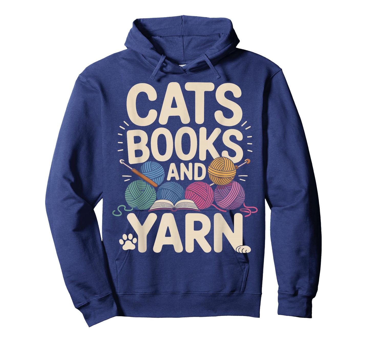 Cats Books And Yarn Crochet Funny Crocheting T-Shirt