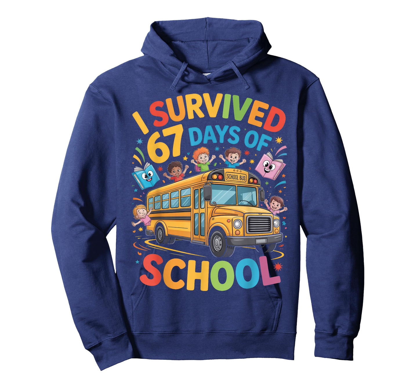 I Survived 67 Days of School Funny Bus Driver Six Seven Meme T-Shirt
