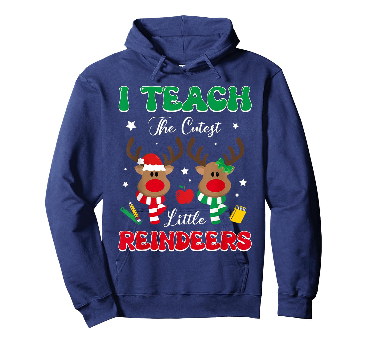 Teach The Cutest Little Reindeer Rudolph Teacher Christmas T-Shirt