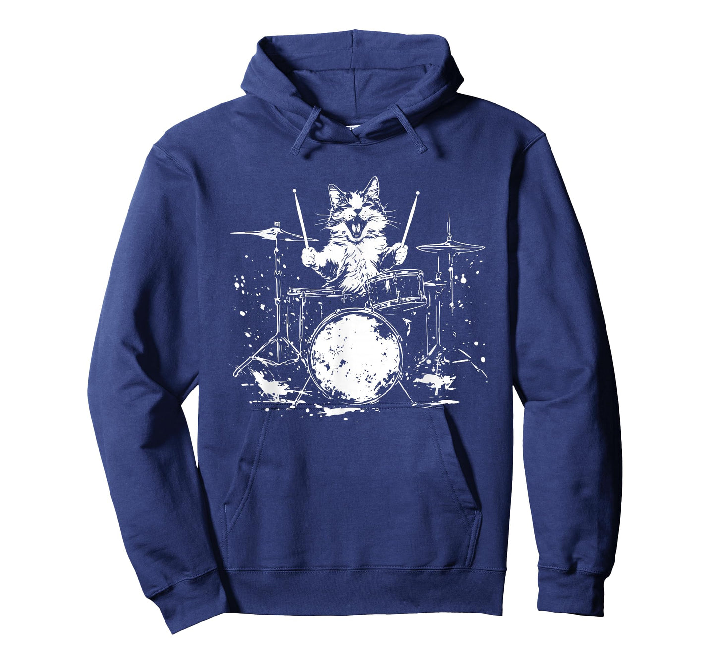 Funny Cat Drummer Drums Drumming Music Lover T-Shirt